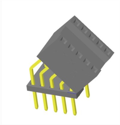 Żeński nagłówek pinowy 2,54 mm 45 stopni