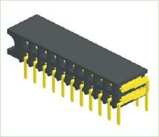 Żeński nagłówek 2,54 mm Dwurzędowy kąt wejścia bocznego H: 5,9