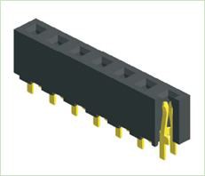 3,96 mm żeńskie gniazdo jednorzędowe proste typu H8.9